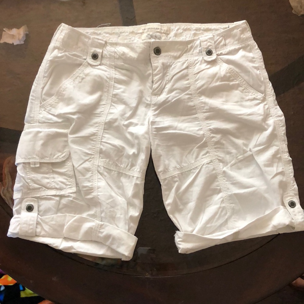 White Abercrombie shorts